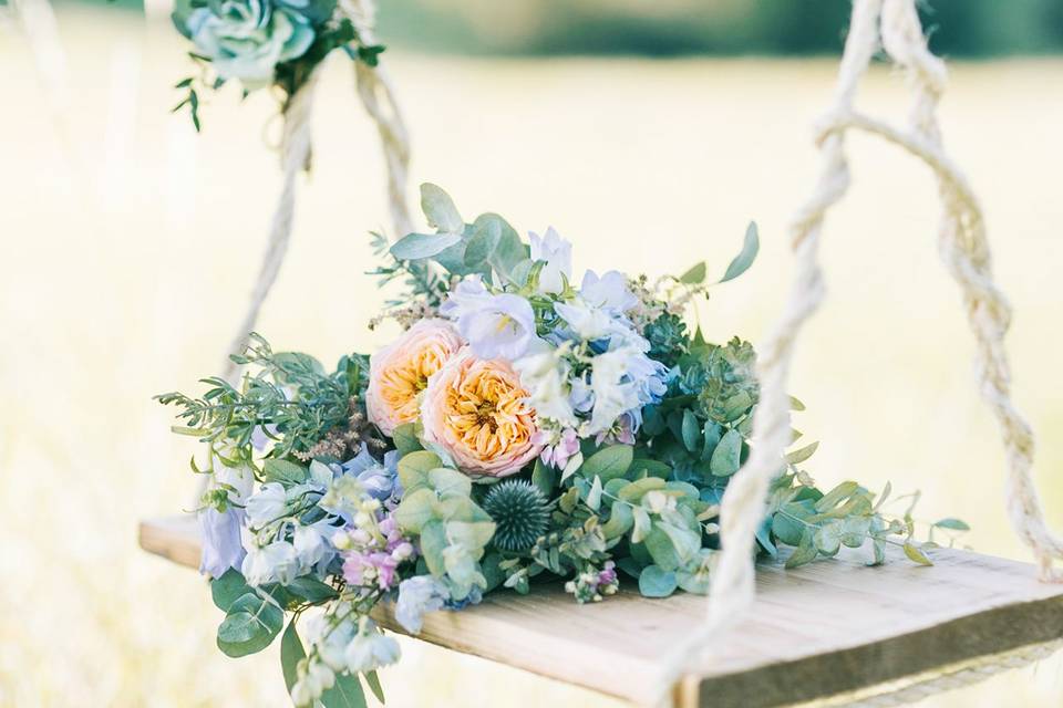 Bouquet de mariée pastel