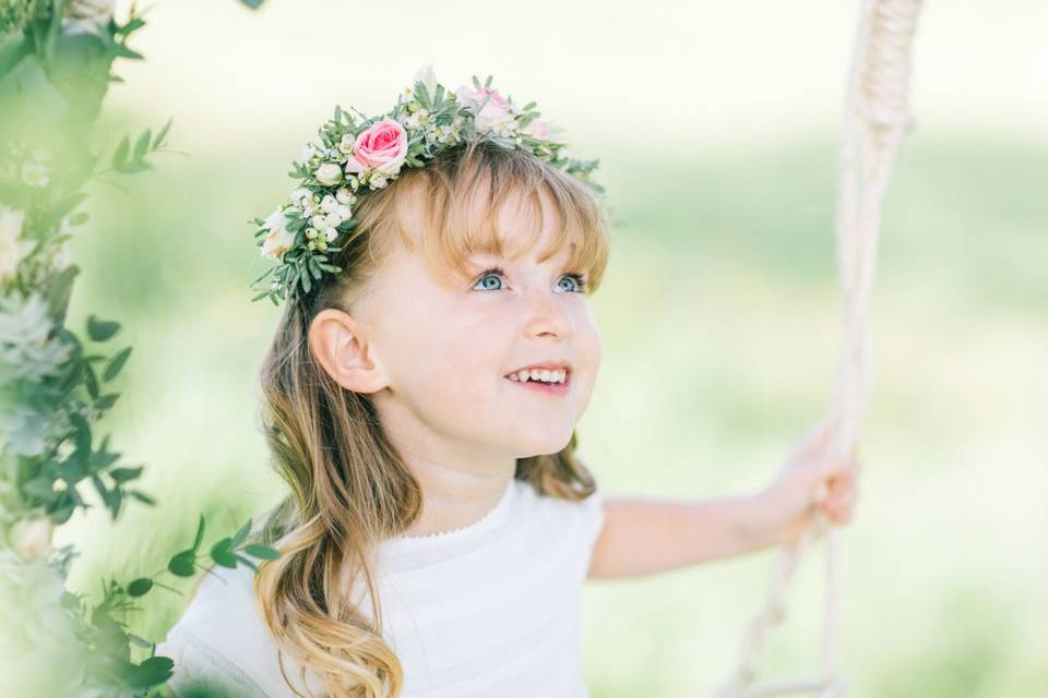 Couronne de fleurs romantique