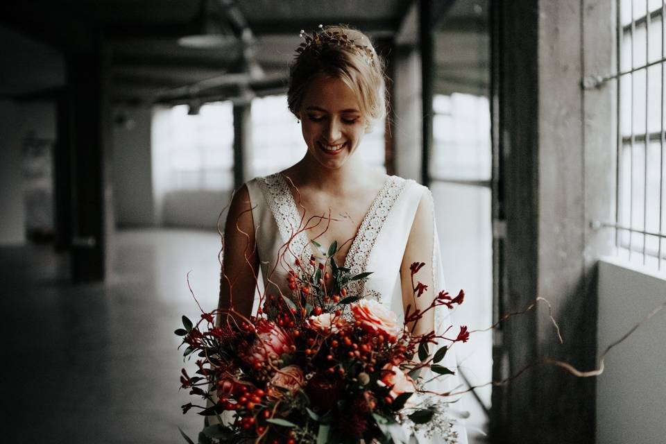 Bouquet de mariée automnal