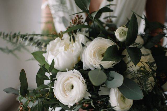 Bouquet de mariée blanc