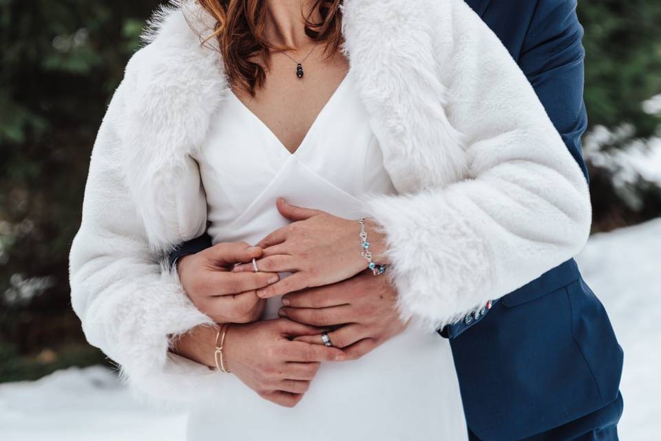 Mariage hiver Bois d'Amont
