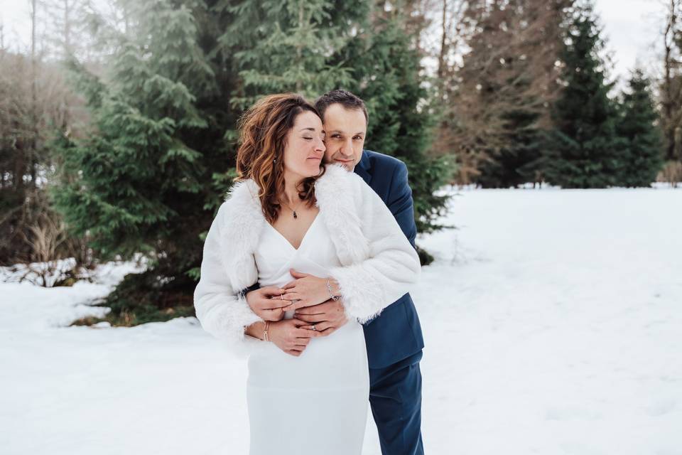 Mariage hiver Bois d'Amont