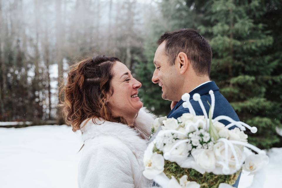 Mariage hiver Bois d'Amont
