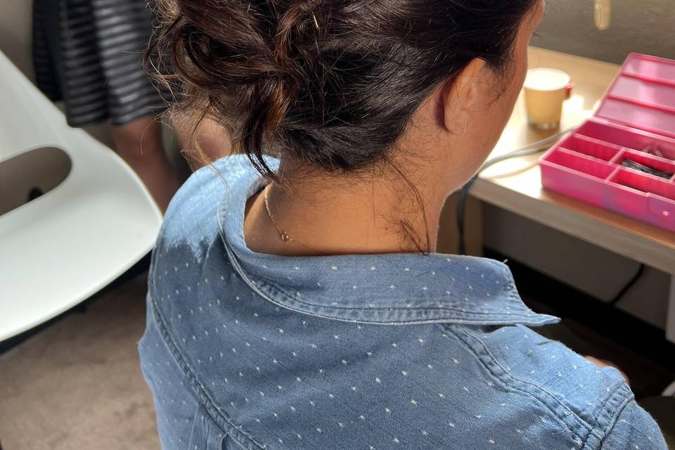 Chignon cheveux court