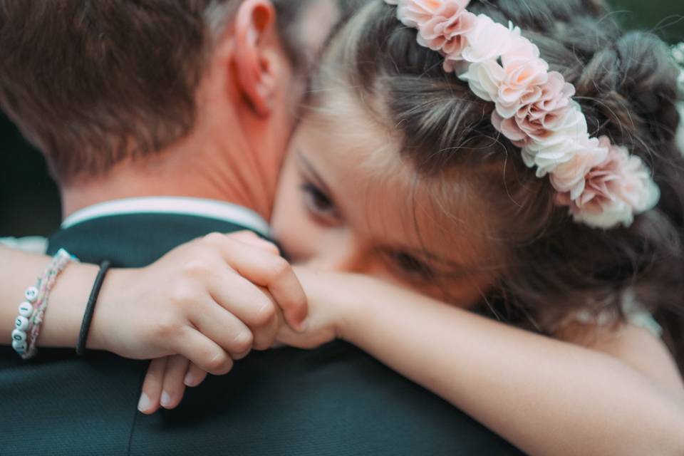 Père et fille, fin de journée