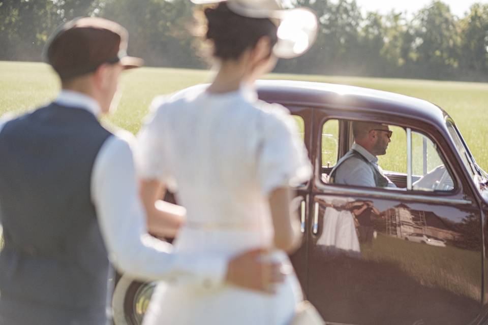 Voiture avec chauffeur.