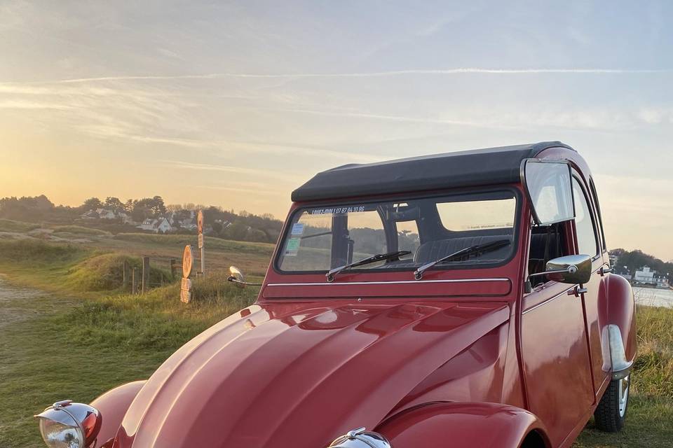 2cv rouge à Guidel