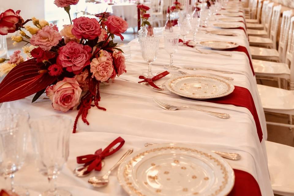 Mariage couleur bordeaux