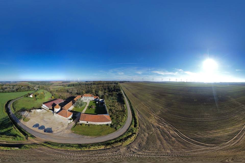 Vue de drone du domaine