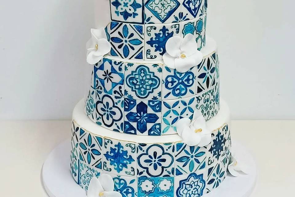 Wedding cake azulejos