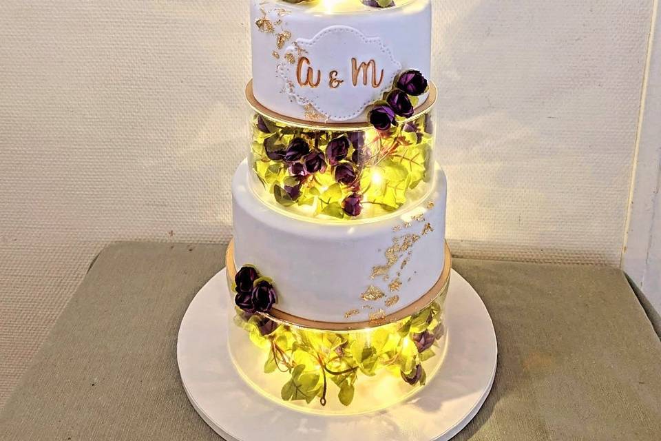 Wedding cake lumineux