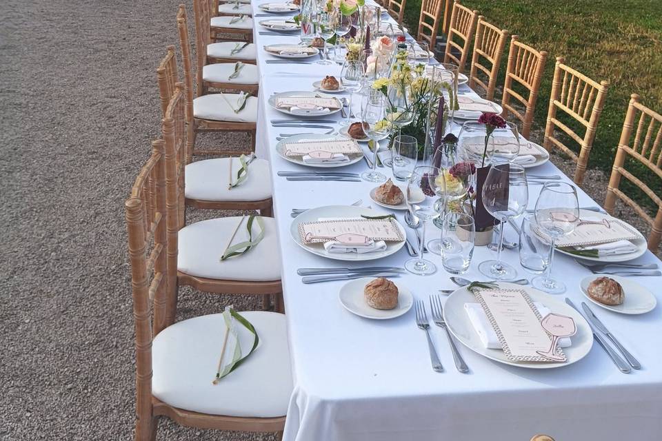 Table en extérieur
