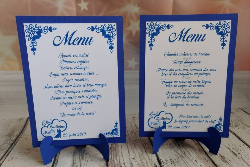 Menu table