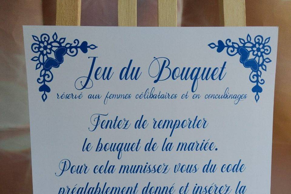 Affiche jeu bouquet