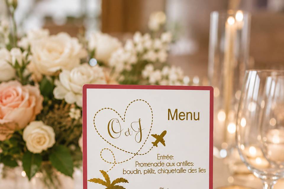 Menu voyage