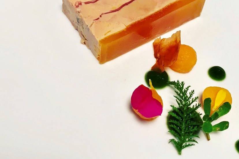 Foie gras melon pesto