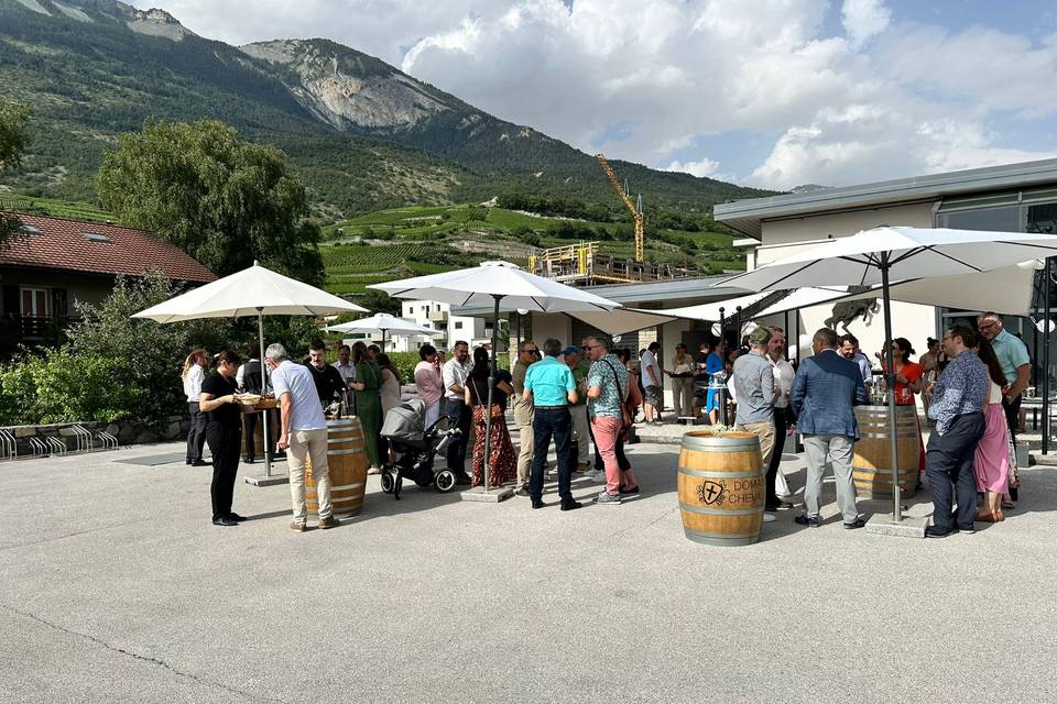 Terrasse avec groupe