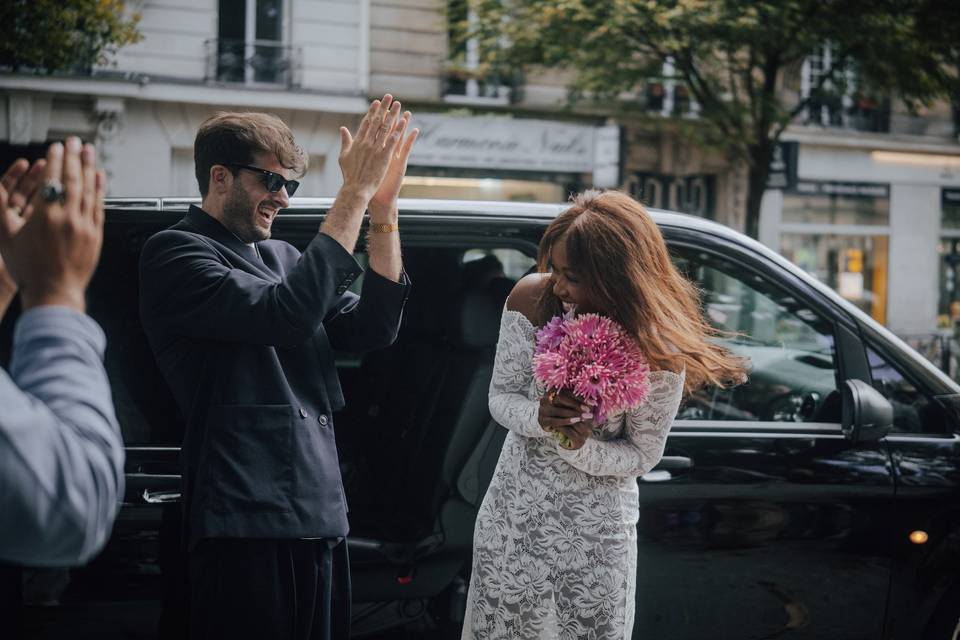 Sortie de voiture