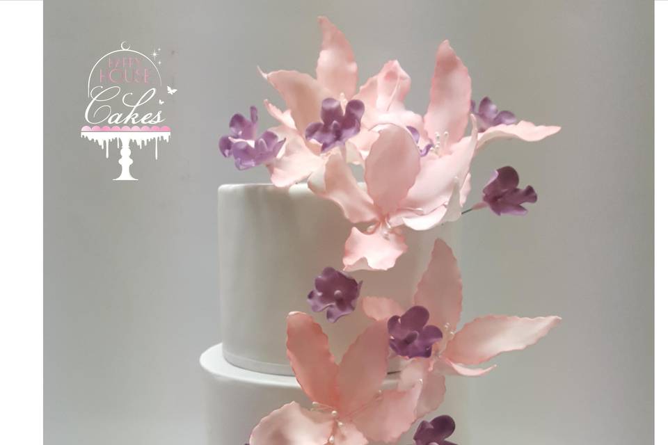 Naked cake fleuri