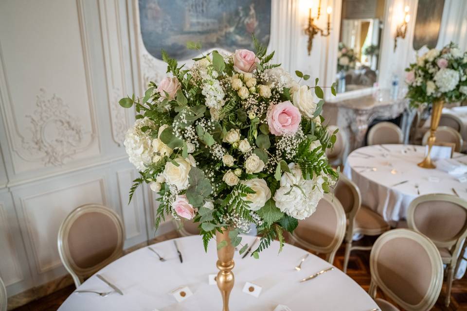 Table ronde bouquet haut