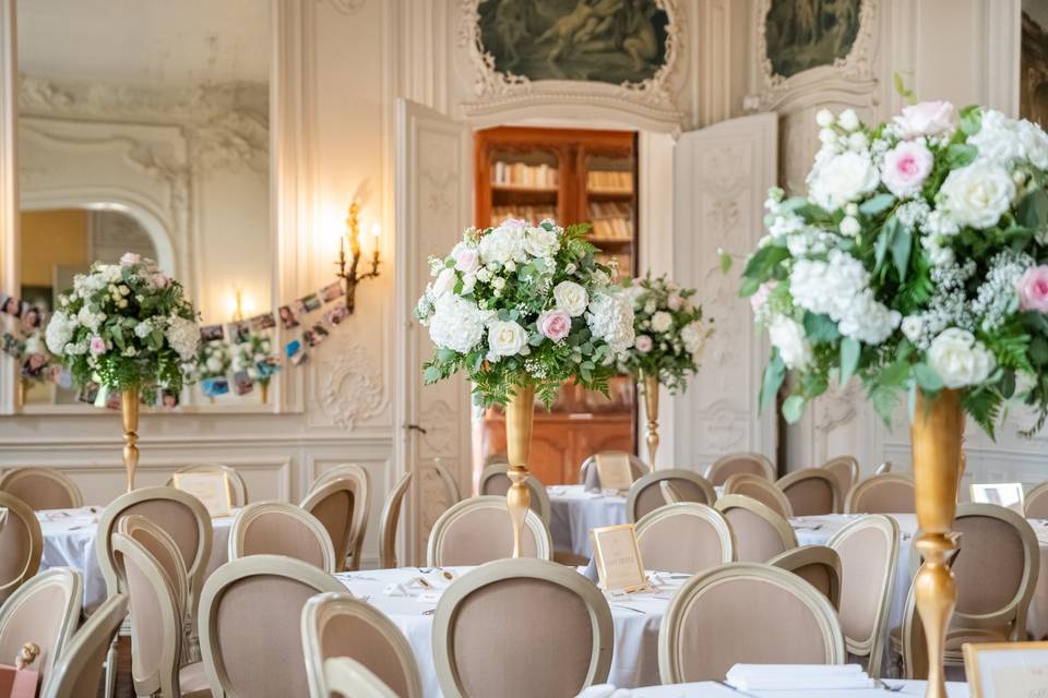 Vue ensemble dîner mariage