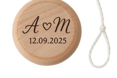 Yoyo en bois avec initiales