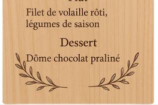 Menu en bois