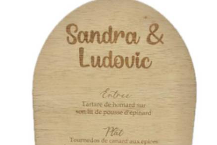 Menu en bois