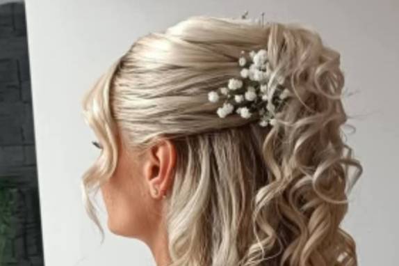 Mariée avec extensions