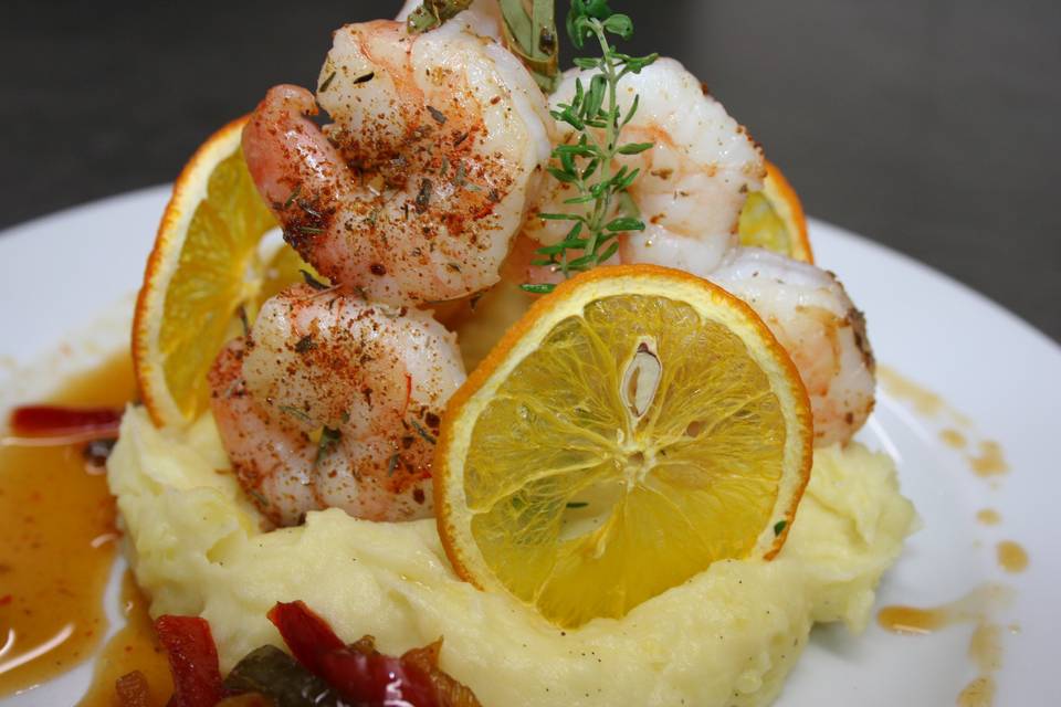 Scampi purée à la vanille