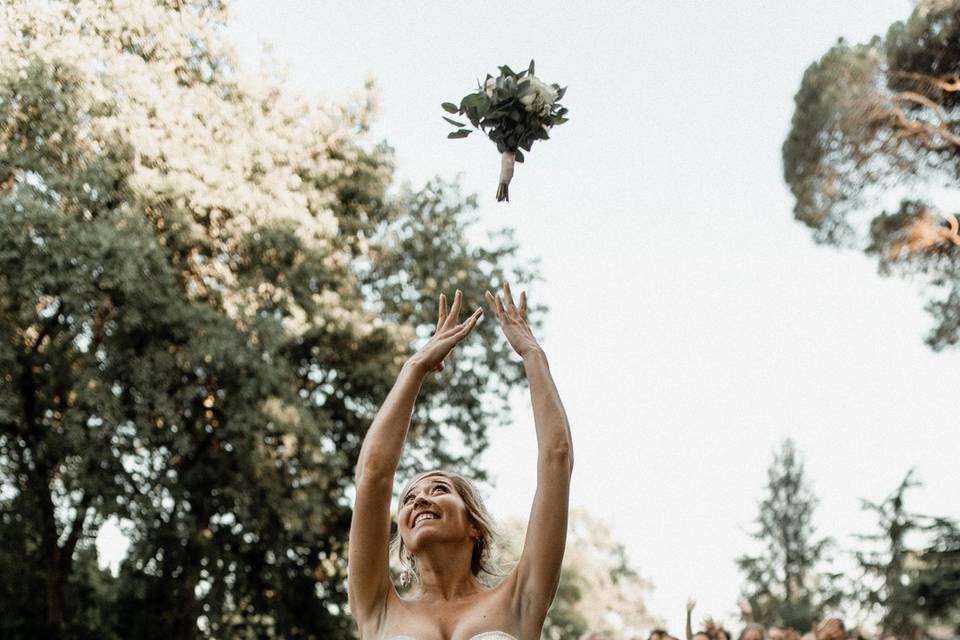 Photo lancé de bouquet