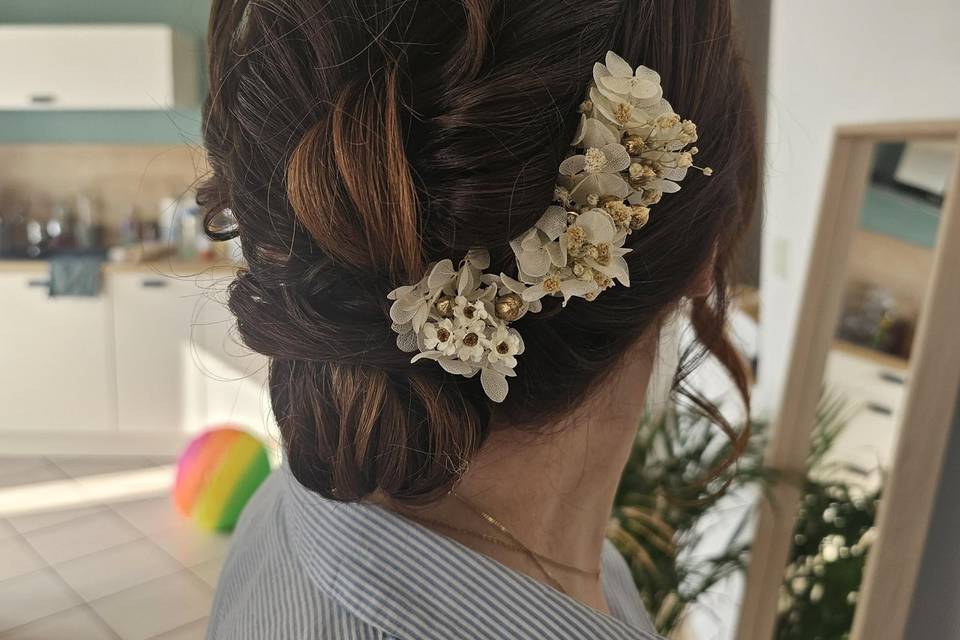 Chignon cheveux court