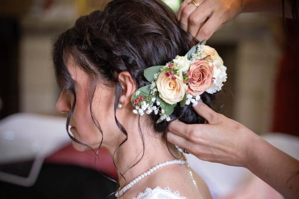 Mise en place ornement chignon