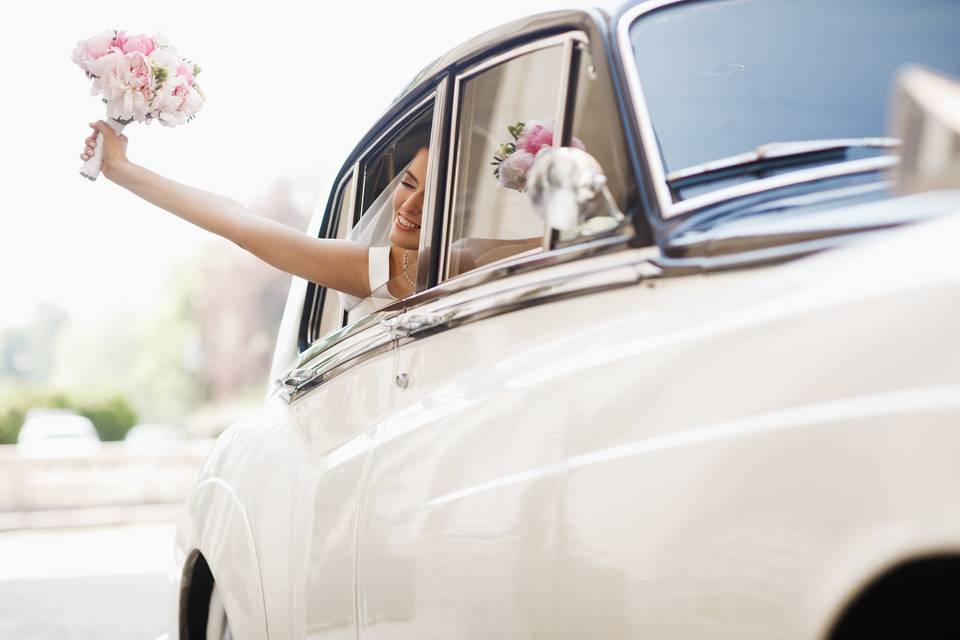 Mariée en limousine