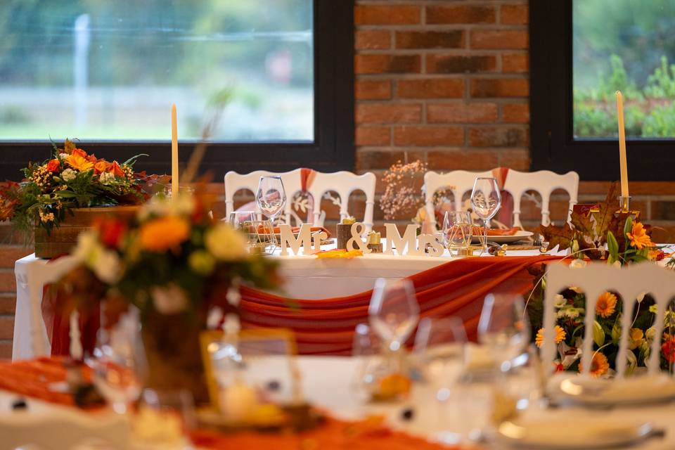 Table des mariés