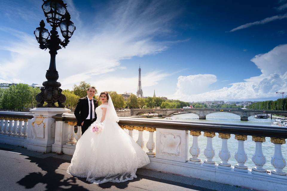 Sur le pont Alexandre 3