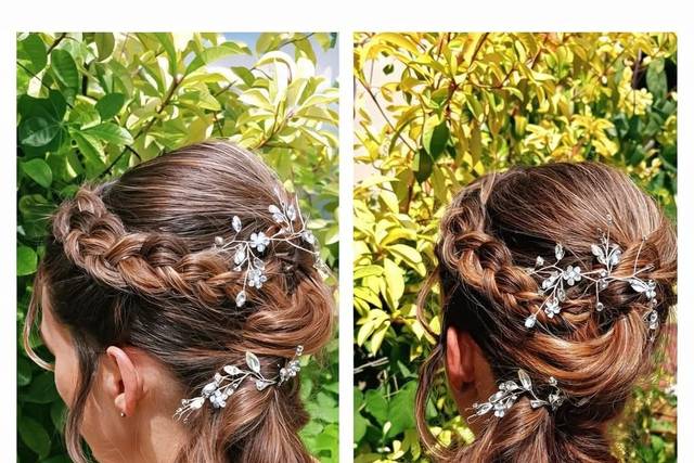 Romantique, tressée, boheme
