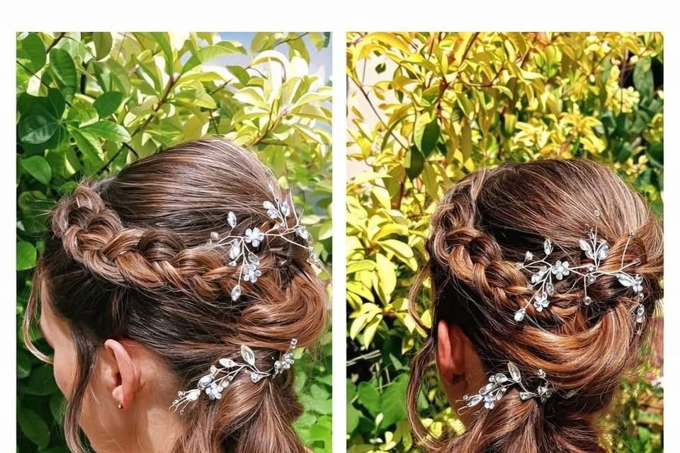 Romantique, tressée, boheme