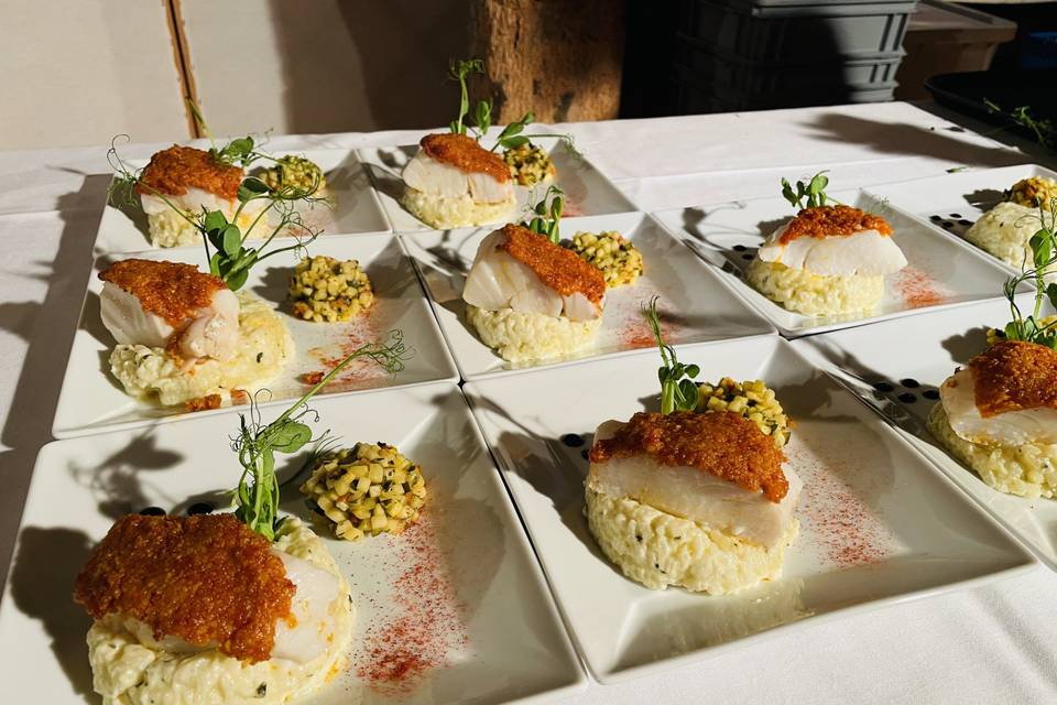 Risotto parmesan et cabillaud