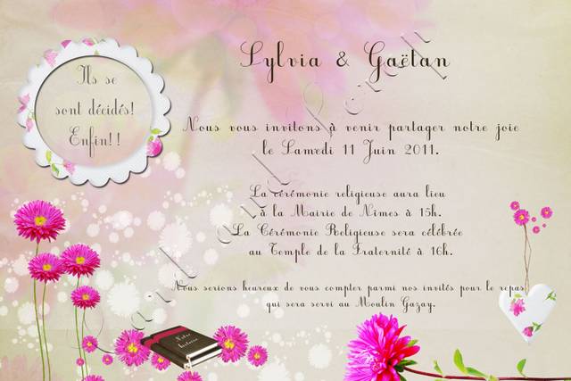 Faire-part de mariage