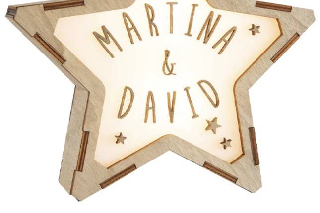 Lampe étoile cadeau mariage