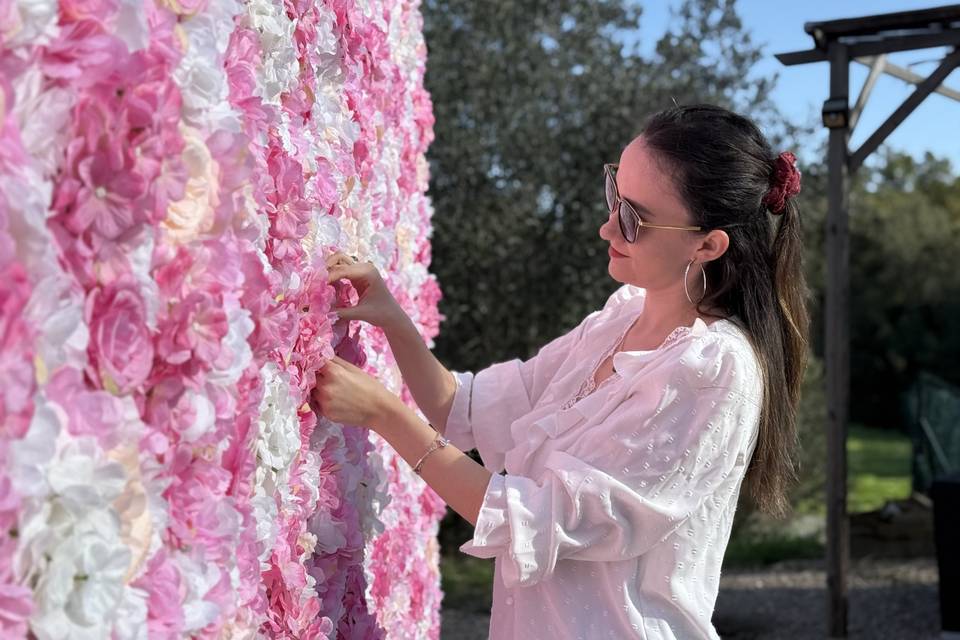 Mur de fleurs