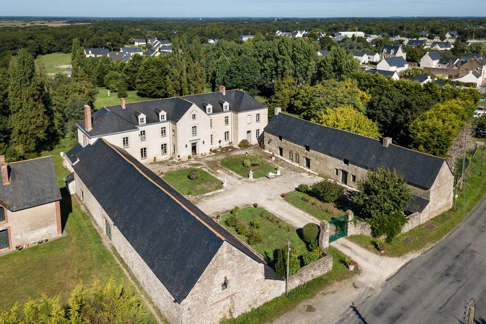 Vue aerienne manoir de bel eba