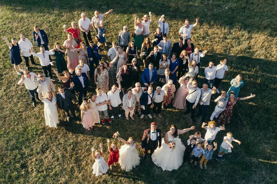 Photo de groupe drone