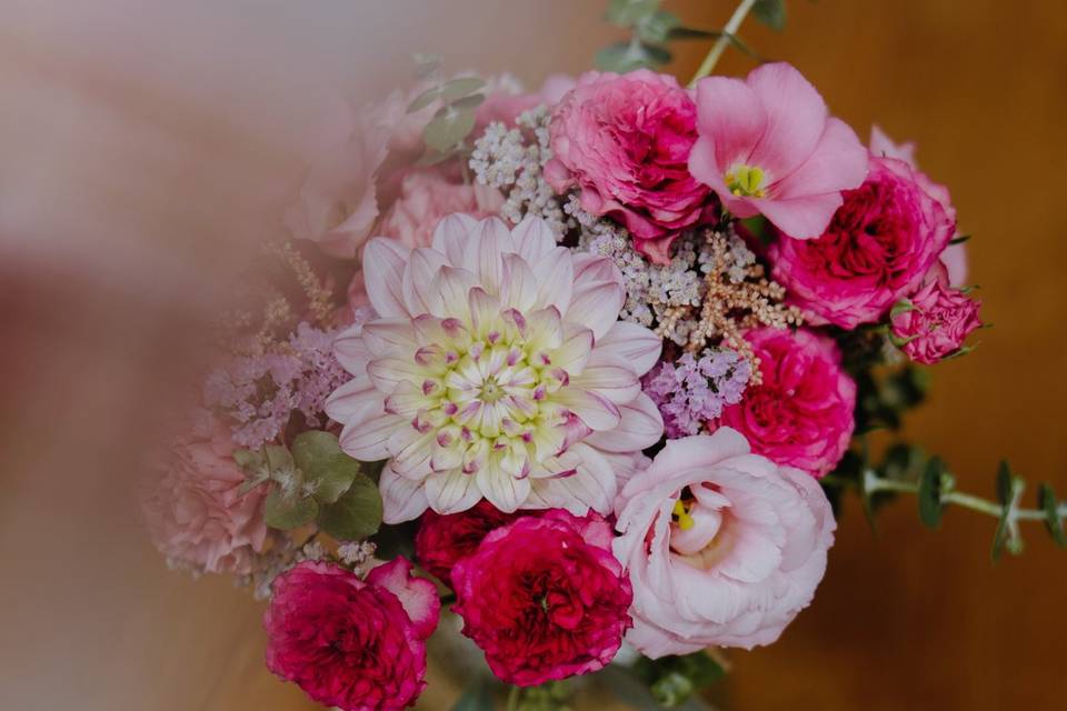 Bouquet mariée coloré