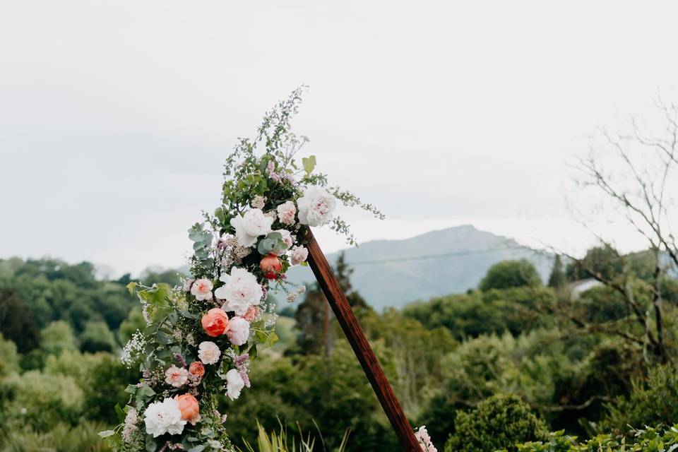 Arche florale pivoines