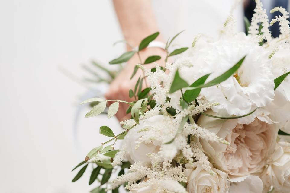 Bouquet de mariée beige