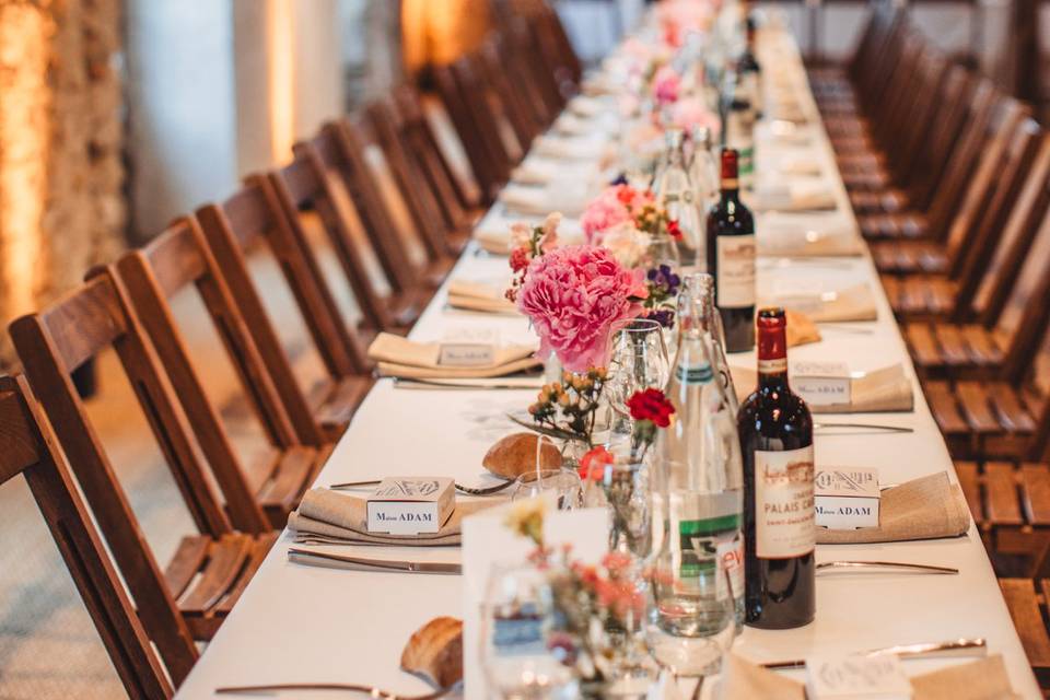 Chemin de table coloré