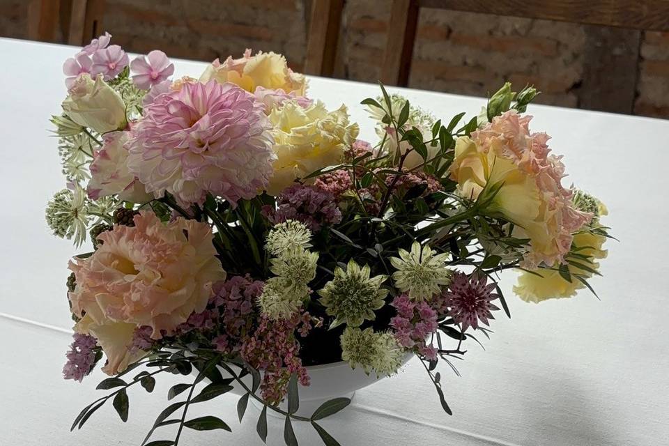 Centre de table pastel