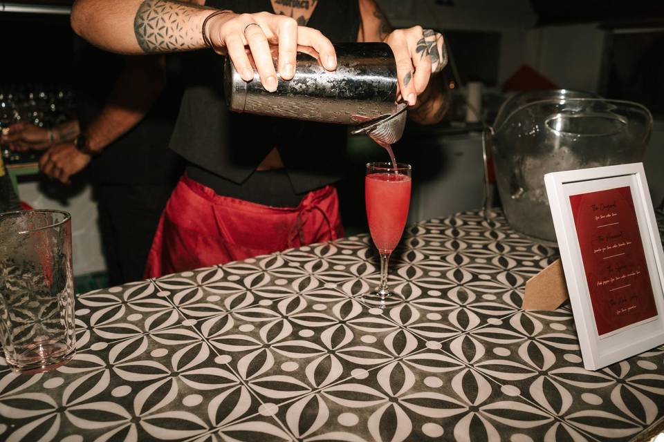 Carte des cocktails sur mesure